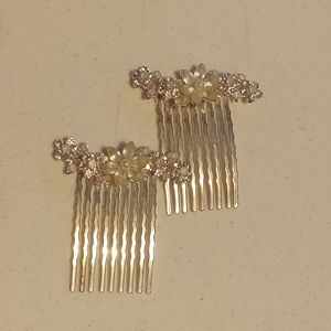 Christmas floral hair combs accessories silver wedding Mothers Day special